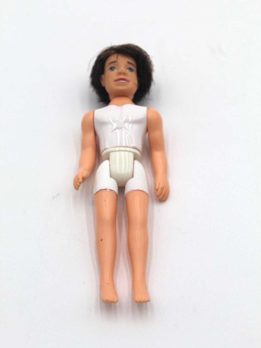 Polly Pocket Doll Brown Rooted Hair Green Eyes Man Male Boy Action Figure RARE
